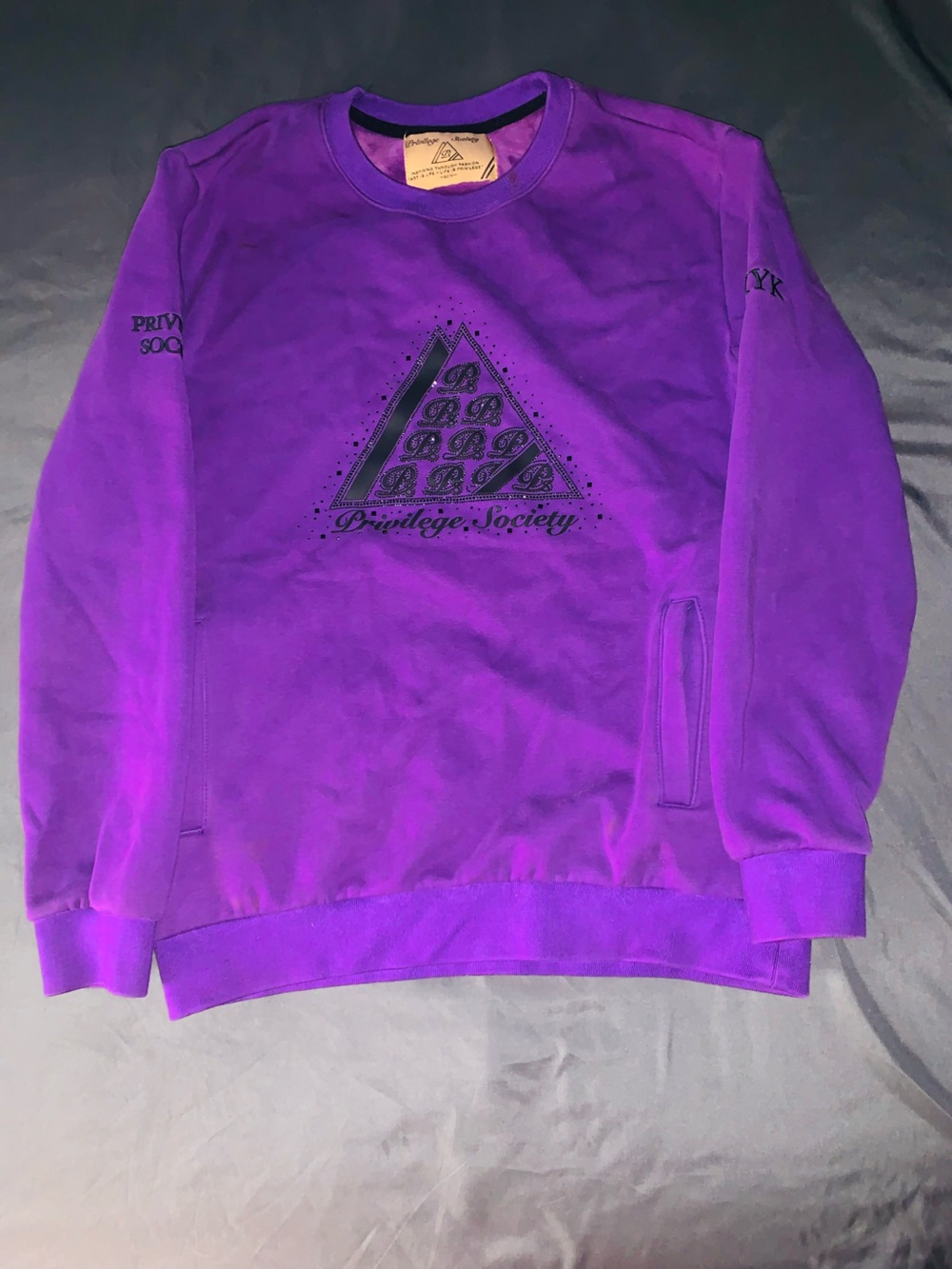 Privilege Society Purple Crewneck with Black GemStone Logo (rare)